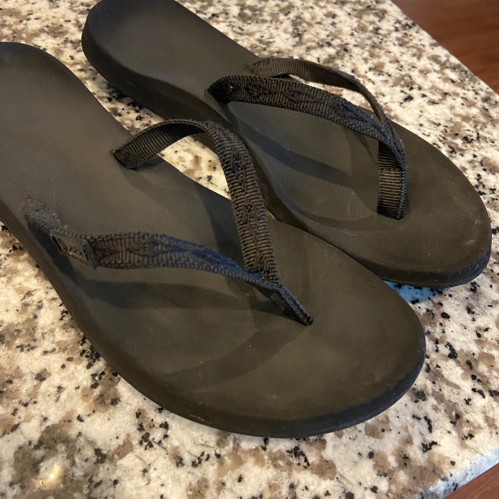 Womens Reef Flip Flips Size 8 - Black